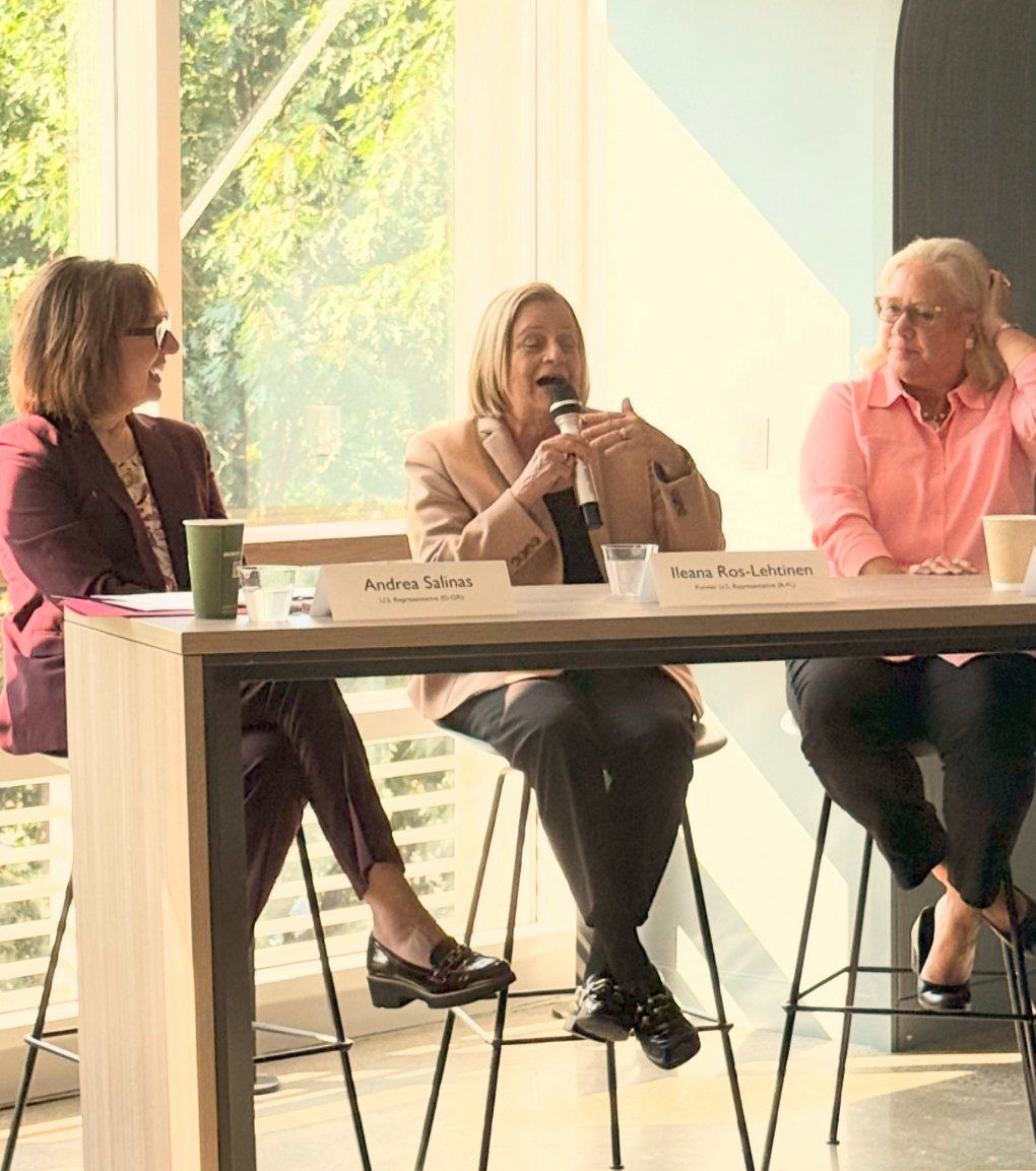 FIUdc's tweet image. Great session today at @WGRDC with lessons from women legislators, each a trailblazer: Mary Landrieu, former Senator (D-La.) and Ileana Ros-Lehtinen @FIUCASE @FIUalumni hosted by @RepSalinas.