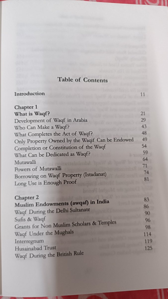 My book 'History of Waqf in India' is important as it is the first book to take a detailed look at the institution of #waqf over the past millennium in India. Here is the table of contents.
Price Rs 895, 382 pages, HB. To order pls contact 91-9818327757 (WhatsApp)
#IndianMuslims