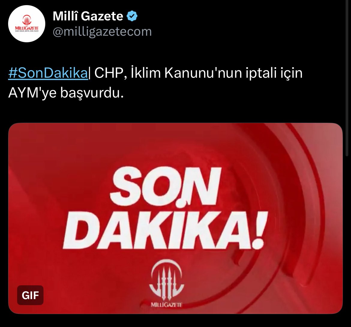 TBMM temaslarımız sonuç verdi.

İklim Kanunu Anayasa Mahkemesi’ne taşınıyor.

Her türlü katkıyı sunacağız ve milletimize yönelik her hamleye cevap vereceğiz!

#İklimKölelikKanunu