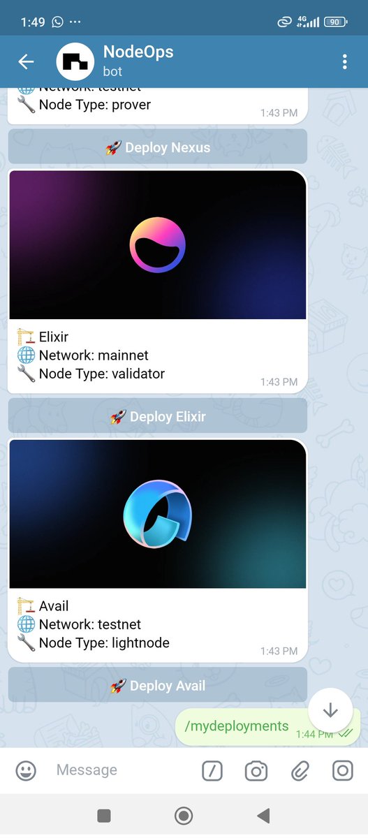 Deployed compute on NodeOps in under 60 seconds—all via Telegram.

How to join:
1️⃣ Go to console.nodeops.network
2️⃣ Connect Telegram and click Start
3️⃣ Pick your product 

Done! 

#60SecondFarm #DePIN2.0 #NodeSeason <a href="/BuildOnNodeOps/">NodeOps Network</a> <a href="/NodeOpsHQ/">NodeOps</a>