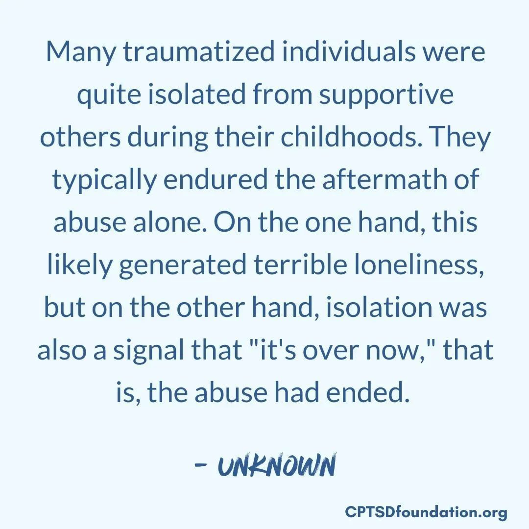 cptsdfoundation's tweet image. While loneliness is not linked to any specific personality type or lifestyle, individuals who’ve experienced significant childhood trauma are at a higher risk of experiencing chronic loneliness in adulthood.