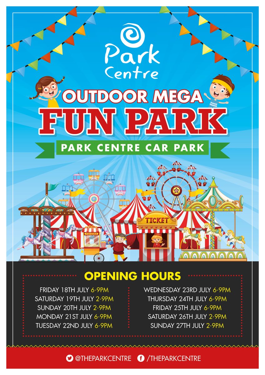 📣 OUTDOOR MEGA FUN PARK!

👉 Park Centre Car Park

See below for details 👇