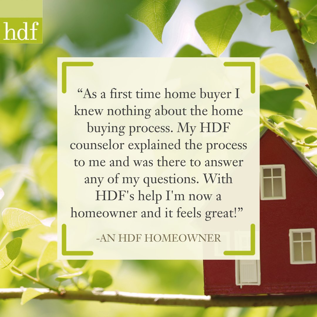 Hope everyone is having a great day and happy #TestimonialTuesday! Our amazing staff is here to guide you along every step of the way of your homeownership journey, including FREE classes. To learn more: hdfconnects.org/first-time-hom… #firsttimehomebuyer #homeowner #conneticut