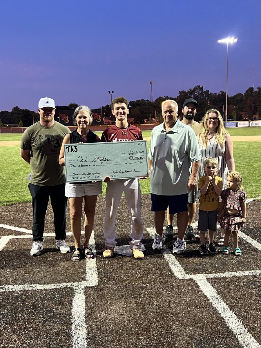 RCHSBall's tweet image. Congratulations to Cal Stecher who received the TA3 Memorial Scholarship!  A special thank you to the Alitz family for their generosity throughout the years to Roncalli Catholic High School and in particular the baseball program. Roll Pride! #fbgfacilitiesservices