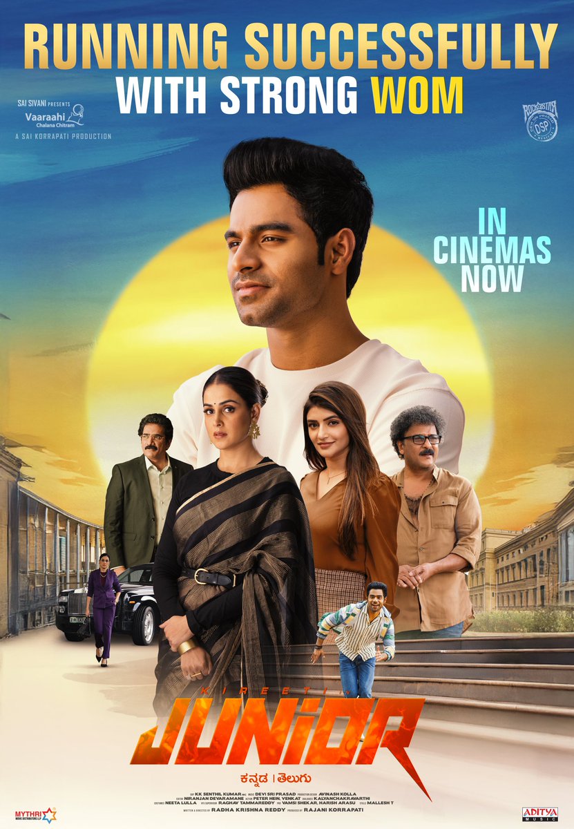 MythriRelease's tweet image. #Junior running successfully in cinemas with strong WORD OF MOUTH ❤🔥
Don't miss it in theatres 💥
Book your tickets now!
🔗linktr.ee/JuniorTickets
A Rockstar @ThisIsDSP Musical 🎸
@geneliad @KireetiOfficial @sreeleela14 @DOPSenthilKumar @rk91_reddy #RevanthGollamandala…