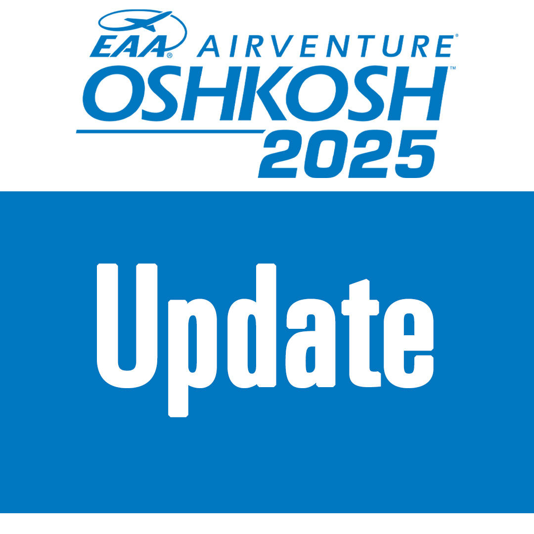 EAA's tweet image. U.S. Secretary of Transportation Sean Duffy will be at #OSH25 today, Tuesday, July 22, for a significant general aviation announcement taking place at 12:30 p.m. at the EAA Member Center.