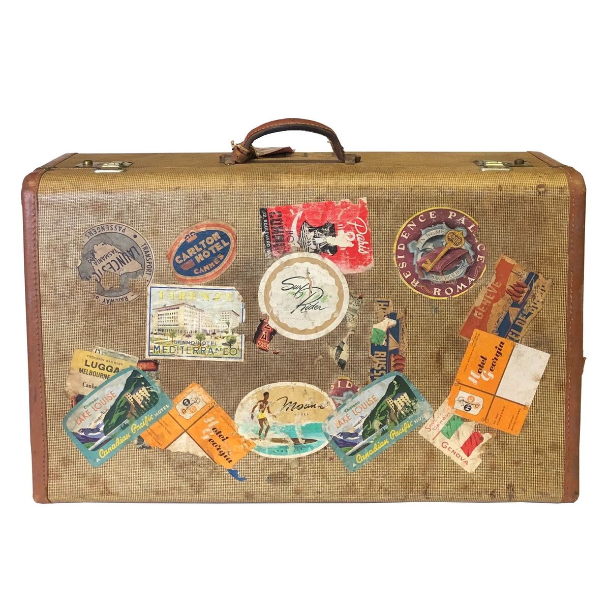 Some things never change. Even before modern rolling #Suitcases, people decorated personal items with #Souvenirs from their #Travels. Come see this early 20th century luggage in the exhibition #MaritimeCity! bit.ly/maritime-city

🧳: Gift of Mrs. William W. Bush 1996.009