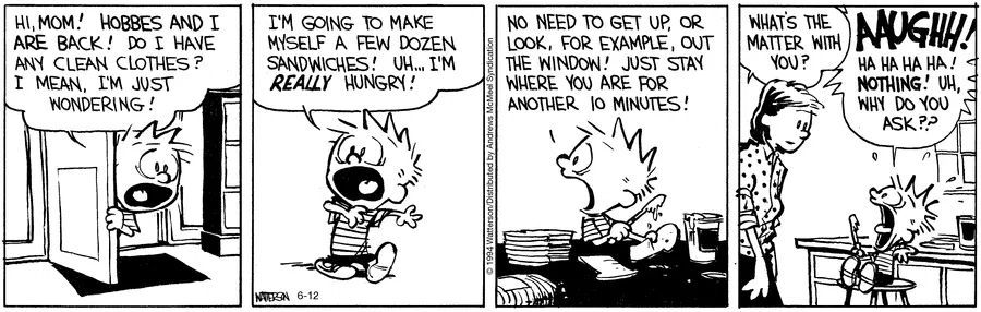 Calvinn_Hobbes's tweet image. Nothing’s wrong. I’m just aggressively hungry and suspiciously eager to distract you.
#CalvinandHobbes40 #GuiltyFaceUnlocked