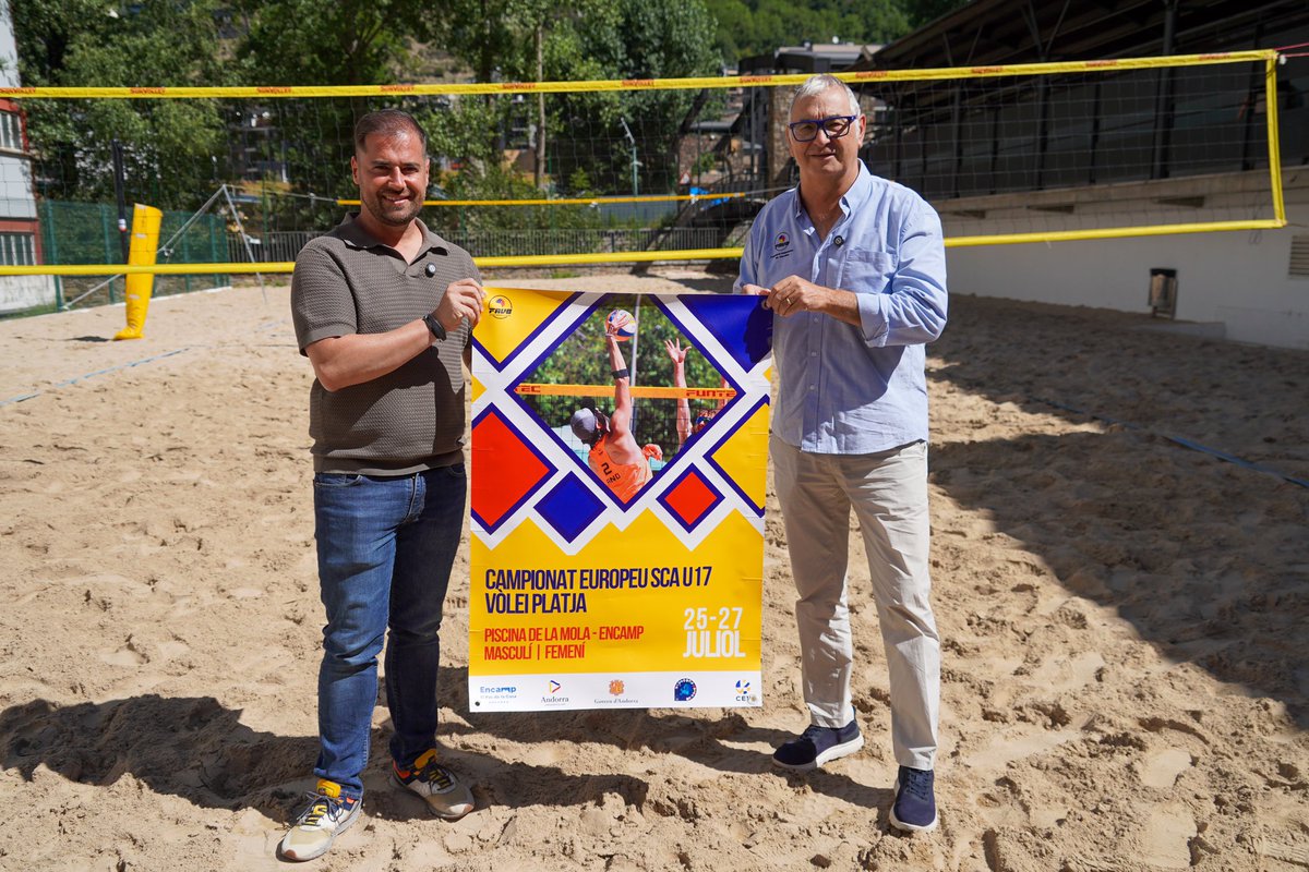 ComuEncamp's tweet photo. 📣 Encamp acollirà del 25 al 27 de juliol el Campionat Europeu de Petits Estats U17 de vòlei platja! 🏐
👉 La competició és una de les activitats de l'acord entre el Comú d’Encamp i la Federació Andorrana de Voleibol.
Més info: https://t.co/TVxELDgfso
#ComuEncamp #VoleiEncamp https://t.co/3GwsAmLerl
