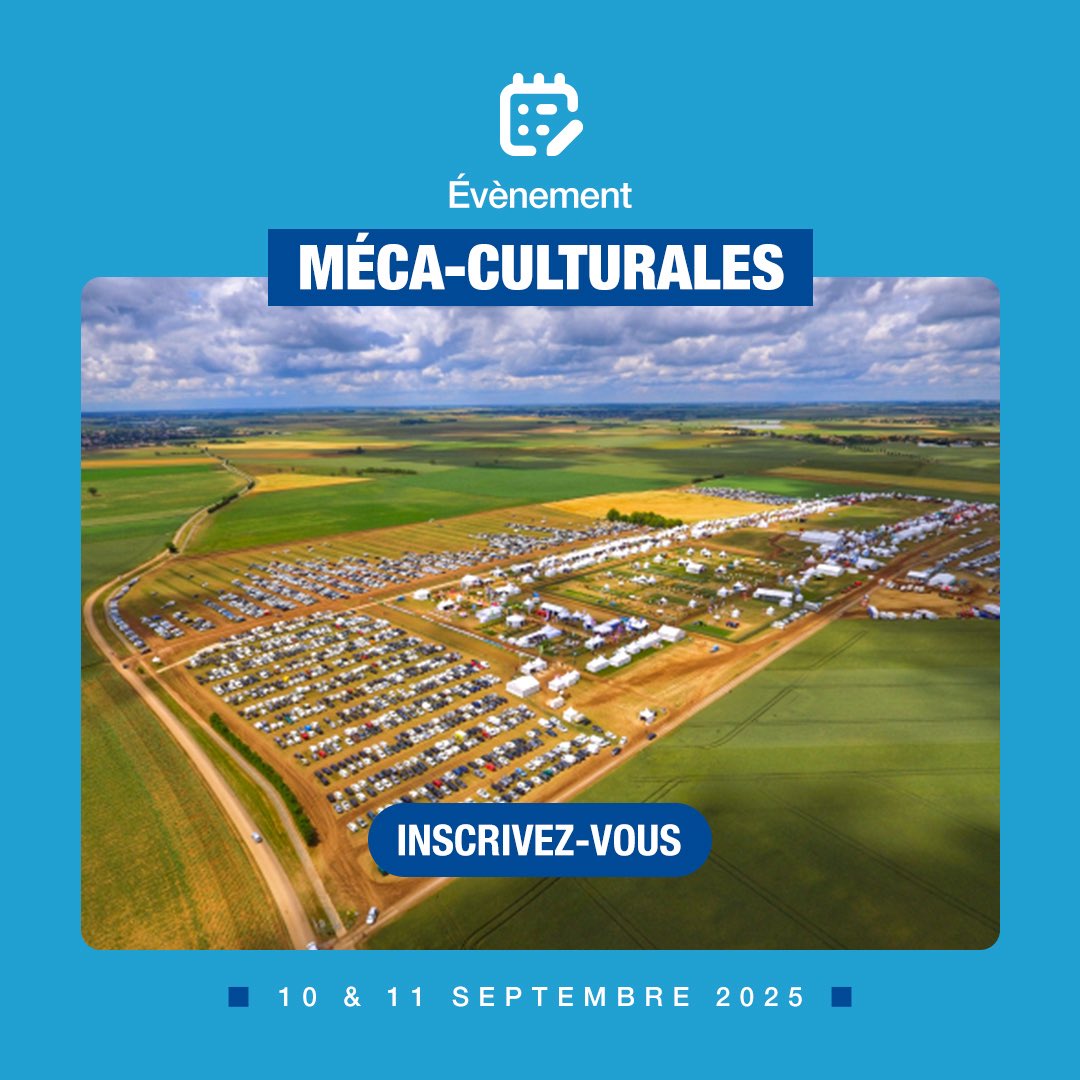 [ÉVÈNEMENT]

📅 Rendez-vous aux Méca-Culturales 2025 les 10 &amp; 11 septembre à Saint-Agnet (40) ! 🚜🌻

Rejoignez-nous sur notre stand n°B 02-06 (allée B) pour échanger avec nos équipes, des démonstrations, des échanges et découvrir nos innovations autour des cultures d’été.

Au