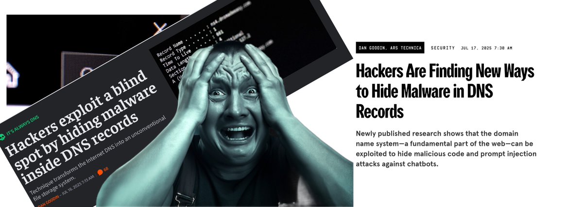 No, DNS can't be used to hack your AI chatBot - despite the impression you may have gotten from the <a href="/WIRED/">WIRED</a> and <a href="/arstechnica/">Ars Technica</a> articles implying that.

In our latest post, we take you through what those posts really mean (link in thread)  👇