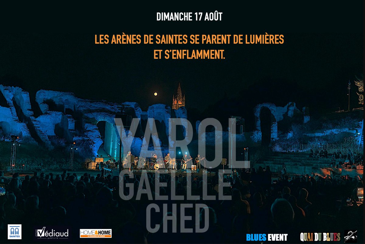 🎸 Blues in Saintes : Rendez-vous aux Arènes le 17 Août ! 🎶
Préparez-vous pour une soirée inoubliable ! Le #festival Blues in Saintes revient dans le cadre exceptionnel des Arènes de #Saintes !
🎟️Rdv à l'Office de Tourisme pour prendre vos billets ! 🤩