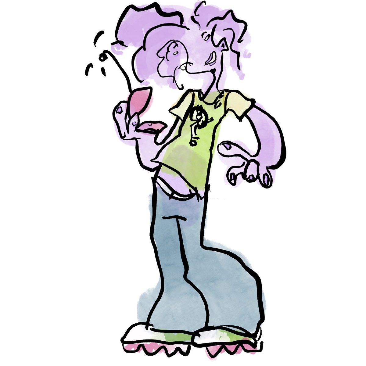 Ragmothy's tweet image. I honestly feel like there was a real shift in my art style before and after I watched Ed edd n eddy
I can still draw in that style, it’s just that I need more happiness in my life rn😭