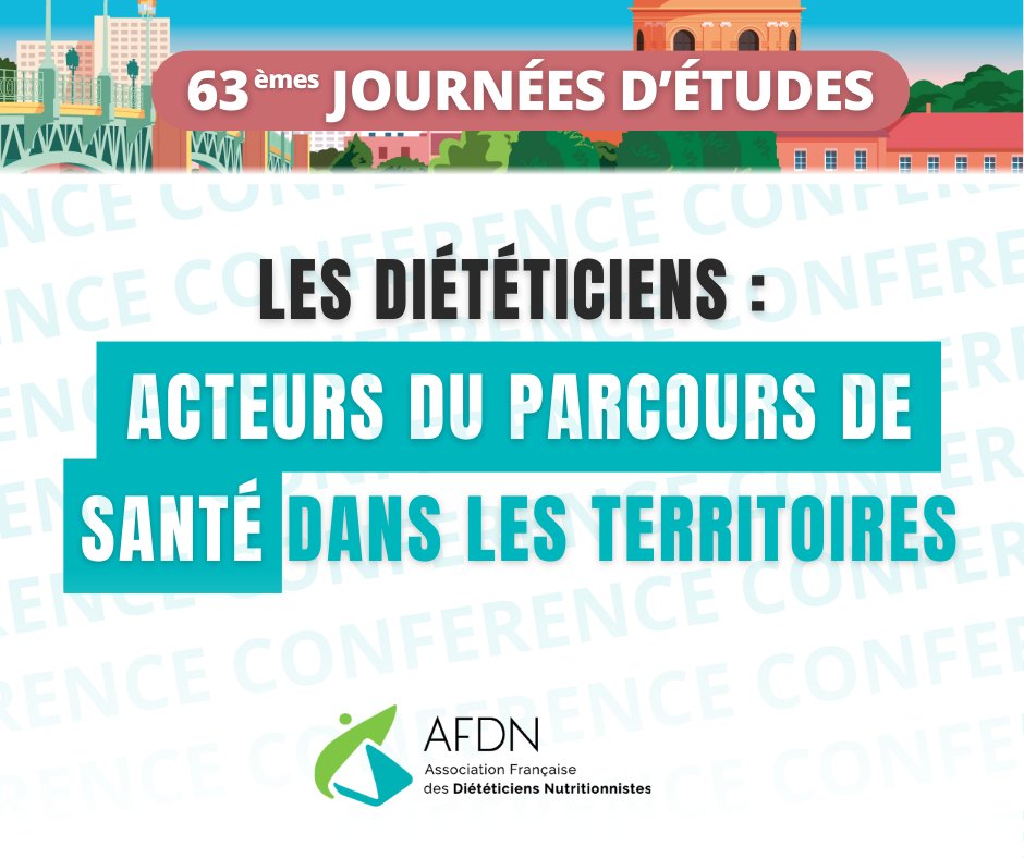 [Journées d’Études – Session Satellite]
Les #diététiciens : acteurs du parcours de #santé dans les territoires

🔹 Focus sur l'expé Constel’action (Article 51)
🔹 Coordination ville-hôpital
🔹 Obésité pédiatrique &amp; rôle en MSP/CPTS

👉 Inscrivez-vous : afdn.org/page-journees-…