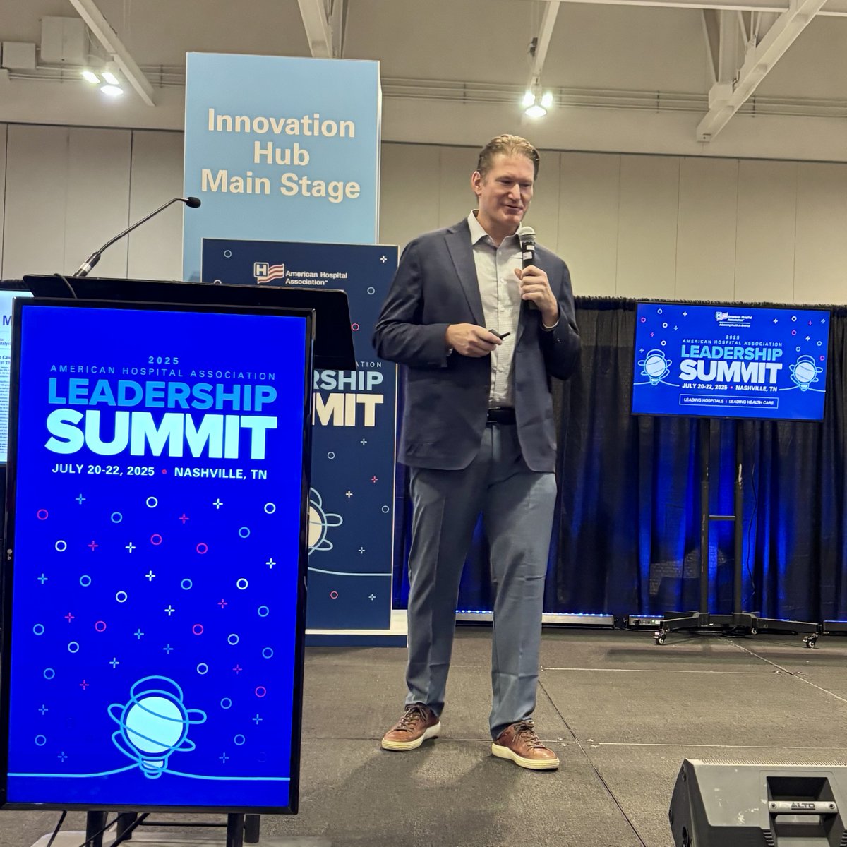 Thrilled to speak at #AHALeadershipSummit in Nashville w/ Ji Im, MPH &amp; Tri Tong, MHA on the Innovation Stage! Showcased <a href="/LakewoodHealth/">LakewoodHealthSystem</a>’s work in rural cancer care, palliative care, &amp; the impact of @JAHF_org’s Age-Friendly Health System in MN. #RuralHealth #HealthcareInnovation