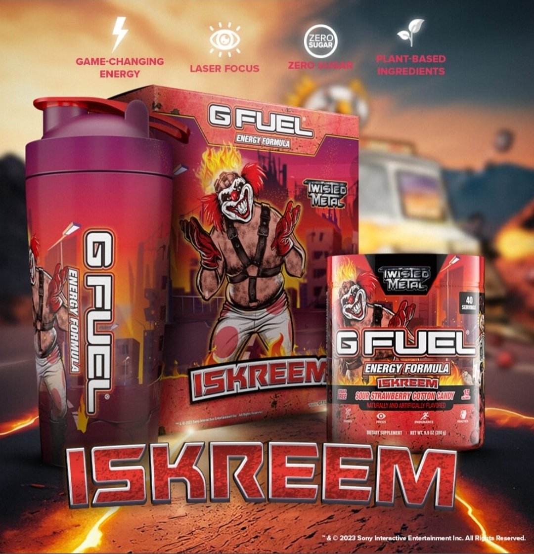 Drkscorpion77's tweet image. With the new season of Twisted Metal premiering in less than 10 days from now on @peacock, who else would like to see this @GFuelEnergy colab flavor come back? I know I would! 😁🤡🍦
#GFUEL #GSQUAD
gfuel.com/DRKSCORPION77