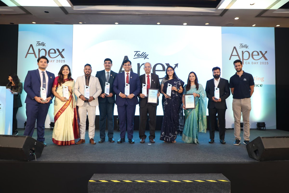 Tally Solutions (@tallysolutions) on Twitter photo Celebrating the stalwarts of CA Community at #TallyApex 2025
At Tally Apex 2025, we celebrated not just conversations and ideas but the individuals who exemplify innovation, impact, and lasting contribution to the CA profession.
From disruptive thinkers and educators to those Celebrating the stalwarts of CA Community at #TallyApex 2025
At Tally Apex 2025, we celebrated not just conversations and ideas but the individuals who exemplify innovation, impact, and lasting contribution to the CA profession.
From disruptive thinkers and educators to those