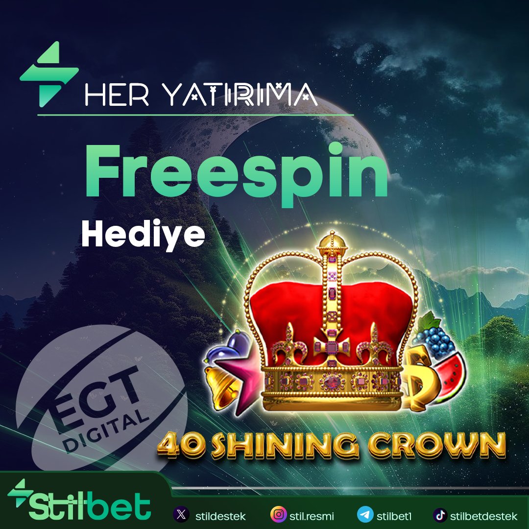 HEDİYE FREESPİN!!

🎁 Stilbet'ten Her yatırıma Özel, Freespin Hediye!

💰 Yatırımını Yap, Freespin'i Kap!

📢 Egt Digital sağlayıcısının 40 Shining Crown oyunu İçin Geçerlidir!

Stilbetgir.com      #fypviraltwitter #yatirim #gift