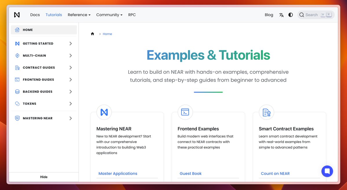 guillewrotethis's tweet image. OK, examples are tutorials have been reorganized... now we just need to rewrite a bunch of our examples as &quot;how to guides&quot;

hmmm... @NEARN_IO bounty incoming 🤔?