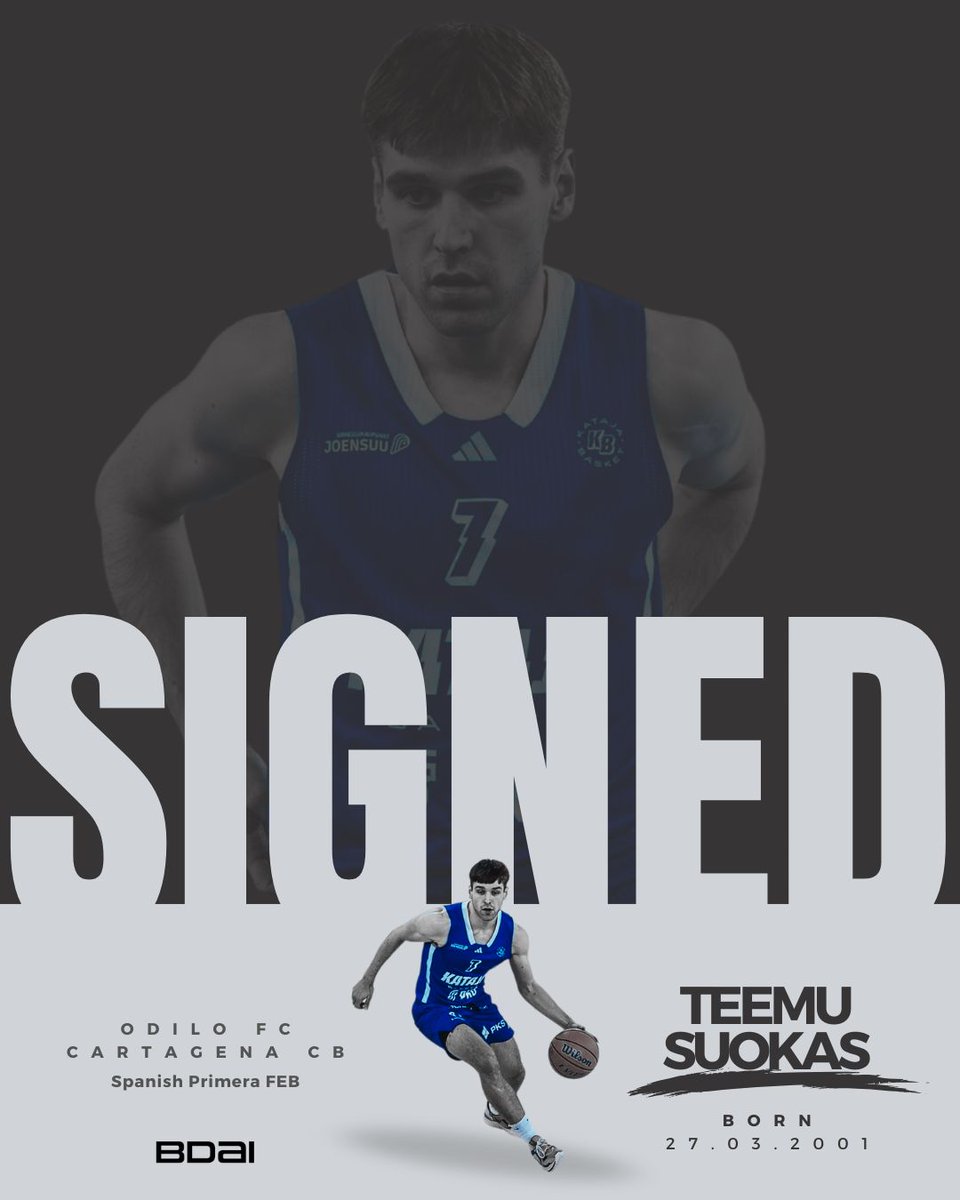 Teemu Suokas after great achievements in Finland is moving to Primera FEB ambitious team Cartagena!
Good luck!