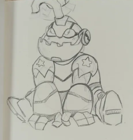 mafisamba's tweet image. #TransformersAnimated 
a sketch of sparkling bulkhead i made at work
he&apos;s very round and polite