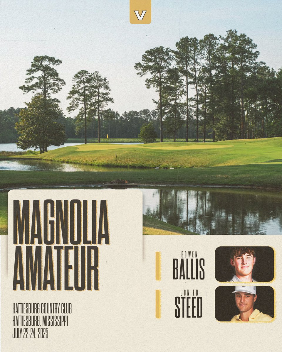 VandyMGolf's tweet image. We’ve got 2️⃣ Dores competing at the Magnolia Amateur 

📊 | golfgenius.com/pages/11347999…

#AnchorDown