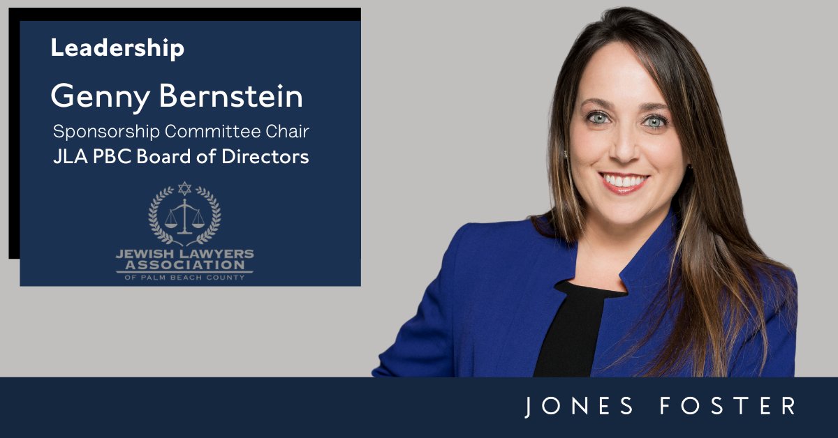 Congrats to elder law shareholder Genny Bernstein on being named Sponsorship Committee Chair of the JLAPBC!

As a founding board member, Genny continues to help grow the org through business engagement, events, and outreach.

➡️ Learn more: bit.ly/4m4yrTF