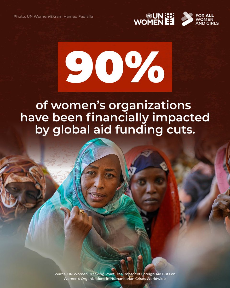 unwomenAU's tweet image. Women’s organizations in humanitarian crises worldwide are at a breaking point.
Learn more about the devastating impact of global aid cuts on women's organizations and those who they serve and find out how you can take action:👇🏽 unwo.men/29Uc50Wthsj
#ForAllWomenAndGirls