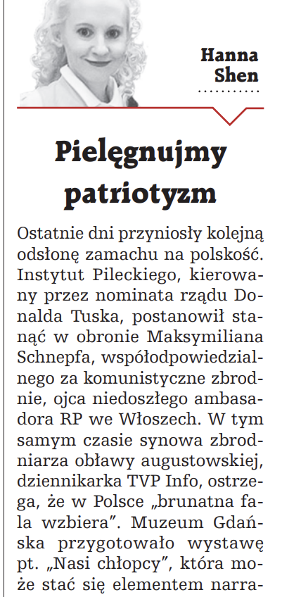 Hanna Shen 沈漢娜🇵🇱🇹 (@haniashen) on Twitter photo W <a href="/GPCodziennie/">GP Codziennie</a> : Ostatnie dni przyniosły kolejną odsłonę zamachu na polskość. Instytut Pileckiego, kierowany przez nominata rządu Donalda Tuska, postanowił stanąć w obronie Maksymiliana Schnepfa, współodpowiedzialnego za komunistyczne zbrodnie, ojca niedoszłego ambasadora RP we W <a href="/GPCodziennie/">GP Codziennie</a> : Ostatnie dni przyniosły kolejną odsłonę zamachu na polskość. Instytut Pileckiego, kierowany przez nominata rządu Donalda Tuska, postanowił stanąć w obronie Maksymiliana Schnepfa, współodpowiedzialnego za komunistyczne zbrodnie, ojca niedoszłego ambasadora RP we