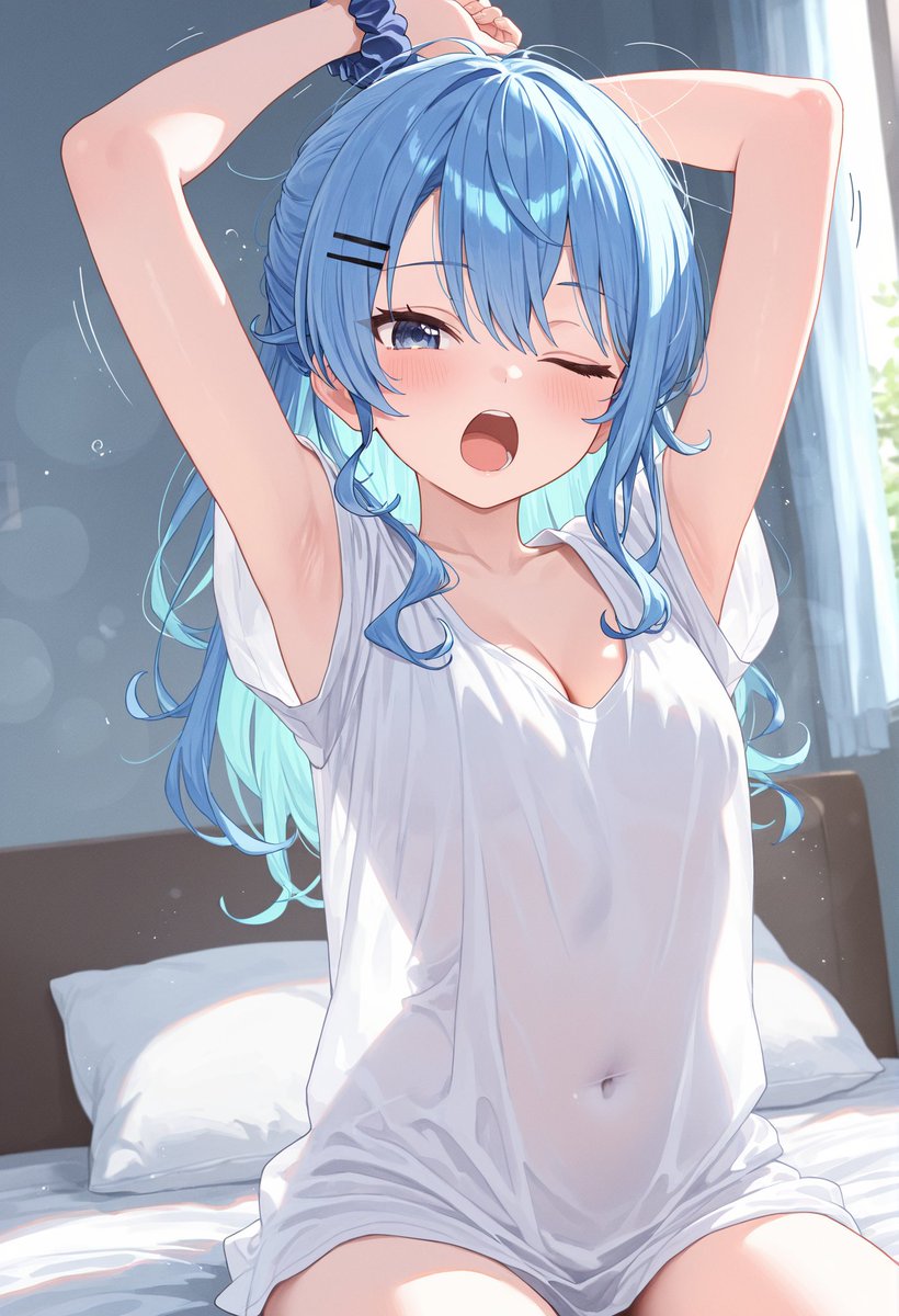 SekAI_AIart's tweet image. ふぁ～～おはよぉ～～～