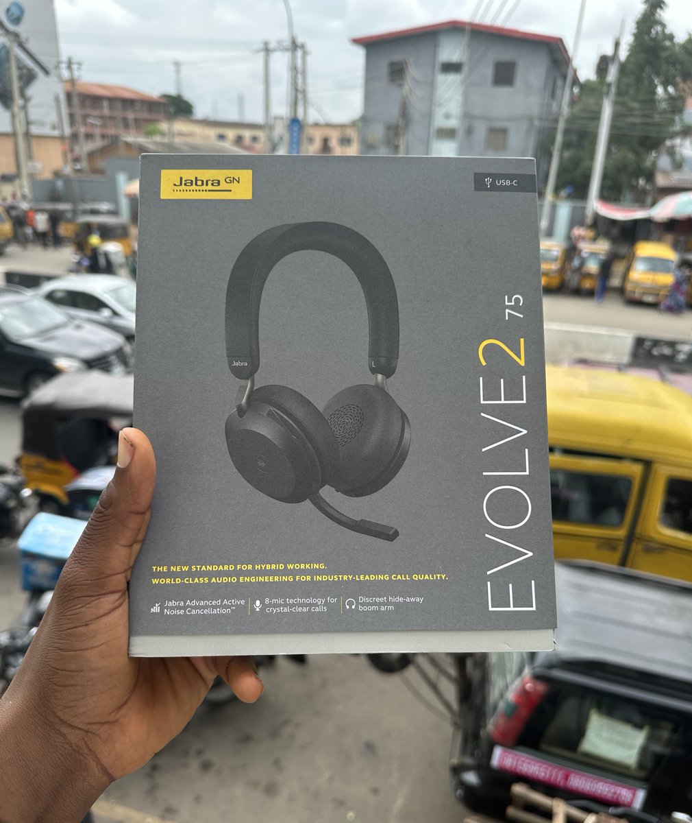 Off to 📍Ikoyi, Lagos.

Jabra Evolve 2.
The New standard of hybrid workers..

Retails for N440,000 only.

#pagesbydamicommerce
