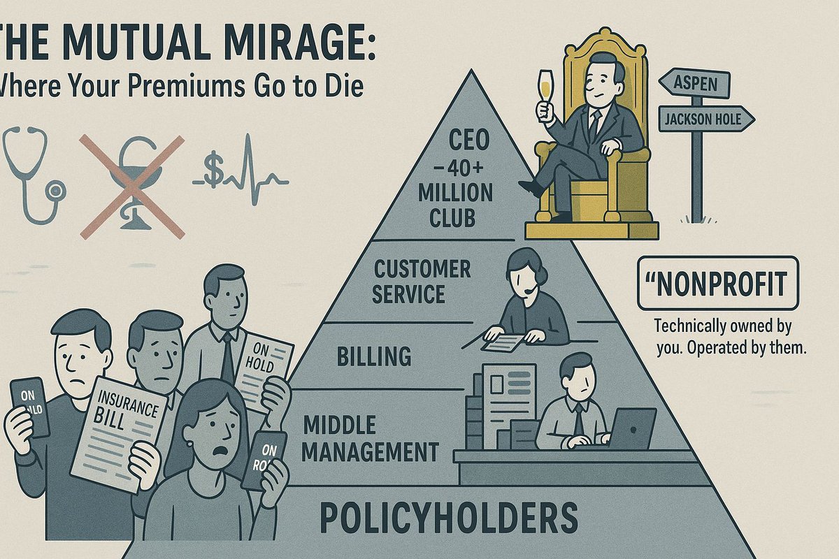 DutchRojas's tweet image. Ladies and gentlemen…
Let me introduce you to one of America's rarest, most fascinating healthcare species.
No, not the independent doctor, they’re practically unicorns now.
I’m talking about:
The Nonprofit Health Insurance CEO.
Specifically, one Maurice Smith, head honcho…