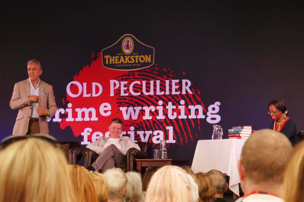OlgaWojtas's tweet image. Highlight of @HarrogateFest #TheakstonsCrime: cases being pled on behalf of fictional villains in front of Judge Nicola Williams by @DBrucelockhart, Abigail Dean, @imranmahmood777 (who was almost done for contempt of court, or possibly lèse-majesté) and @guymorpuss.