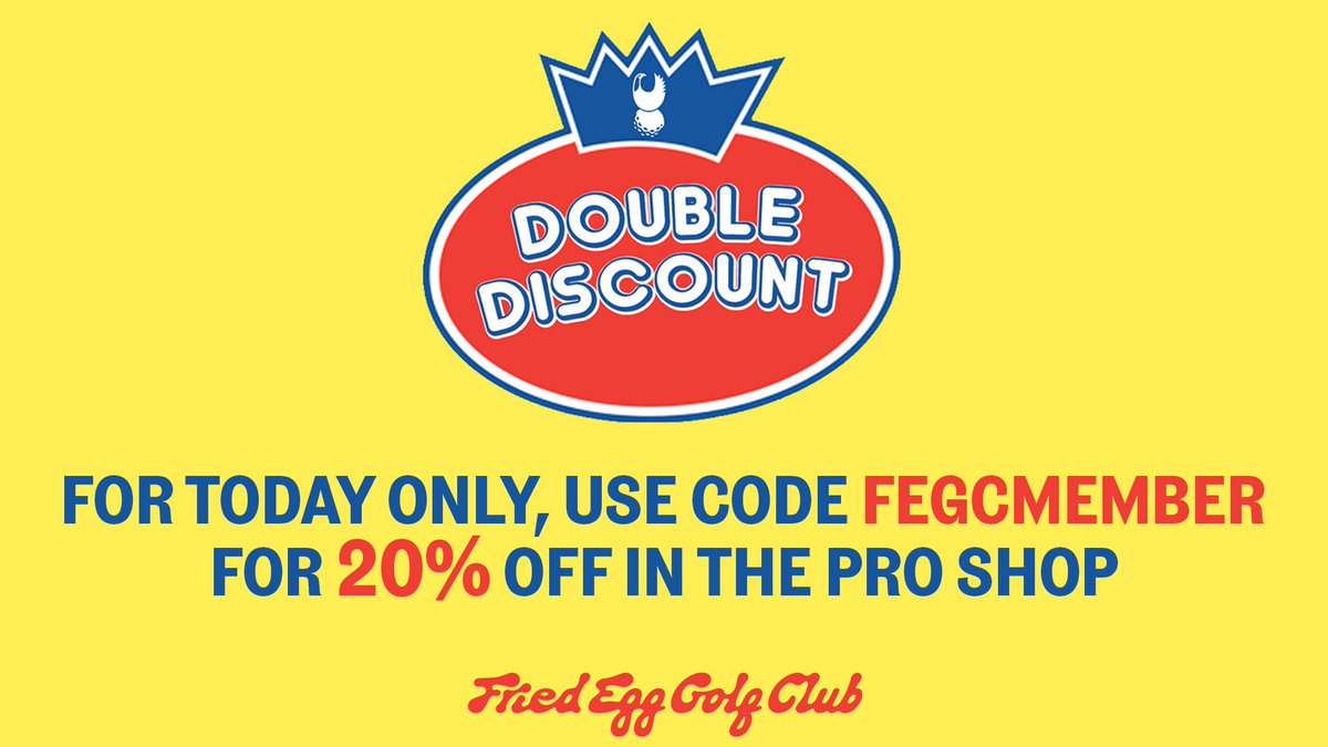 fried_egg_golf's tweet image. Double Discount Day is here 🚨
FEGC members can get 20% OFF all items in the Pro Shop by using the code "FEGCMEMBER" at checkout!
Shop now ➡️ proshop.thefriedegg.com/?utm_source=tw…