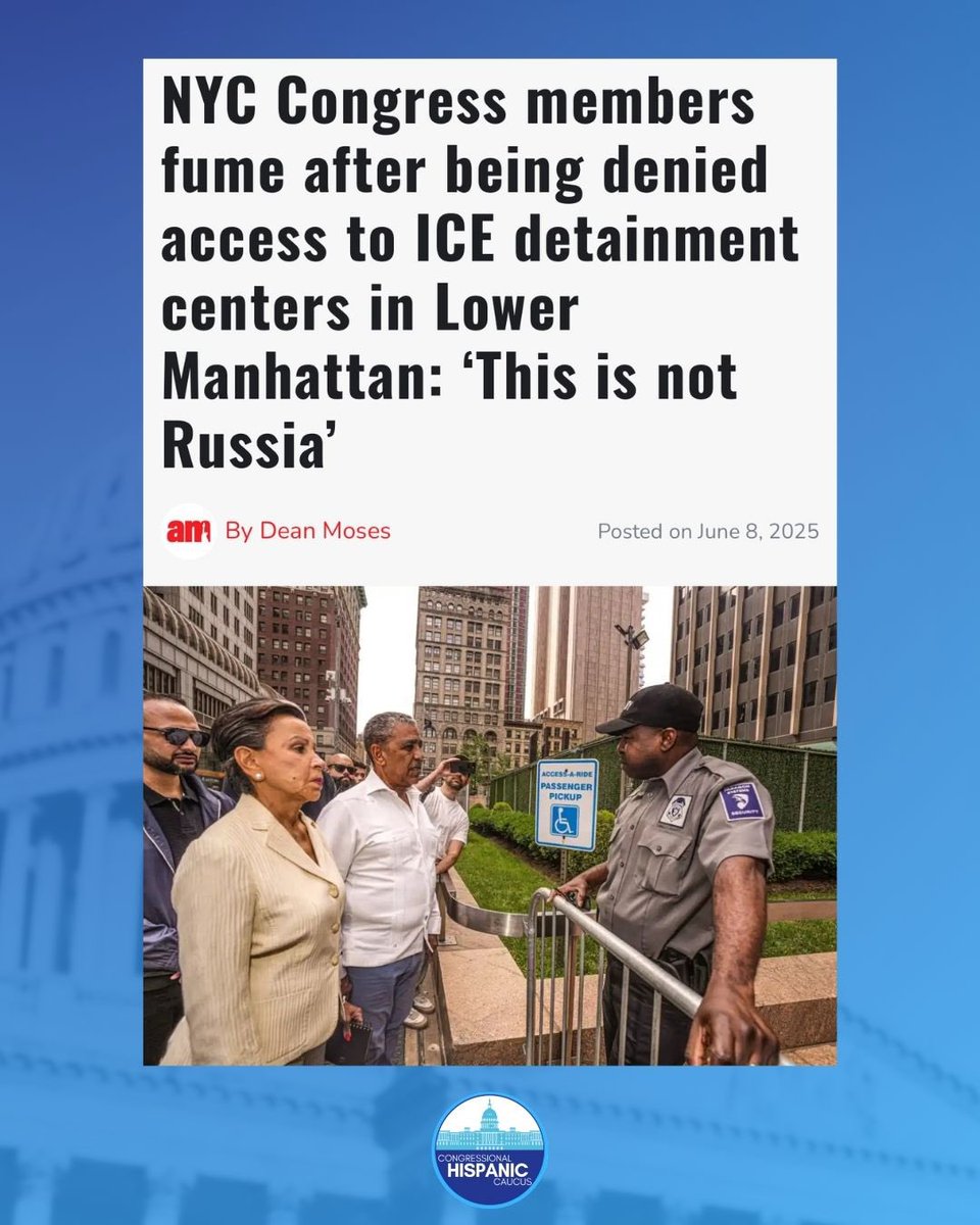 HispanicCaucus's tweet image. ICE deliberately lied about the inhumane operations on the 10th floor of 26 Federal Plaza. The CHC will hold them accountable to the fullest extent of the law.