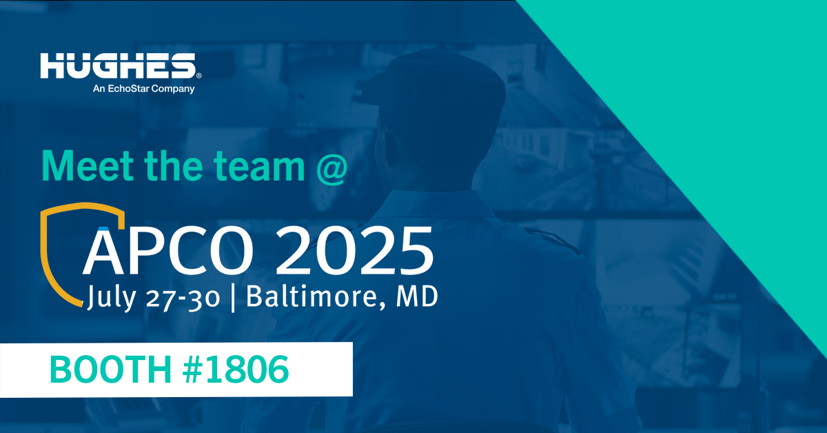 Going to #APCO2025? 
Stop by booth #1806 to see how Hughes is helping emergency responders stay connected anywhere, anytime, even when traditional networks go down. 

See you there: okt.to/YpnSQm