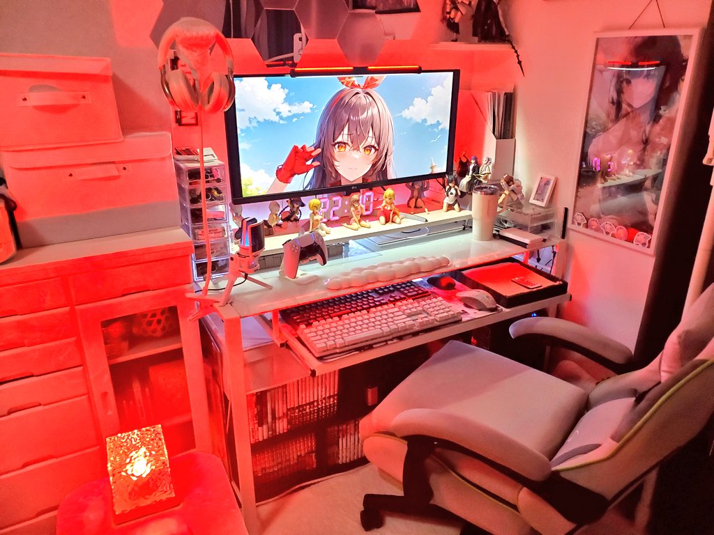 SSugoiyan's tweet image. 今日は炎元素アンバーちゃんで
( *´艸`)
暑い日は暑いなりに乗りきります
♪ (#^ー°)v
#desksetup