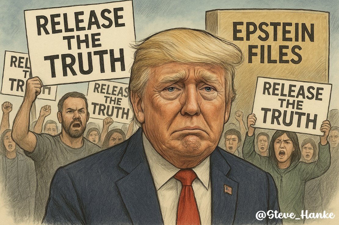 steve_hanke's tweet image. Reuters reports 69% of Americans believe that Trump is trying to sweep the sordid details about Epstein's honeypot operation under the rug.
WAS TRUMP CAUGHT IN EPSTEIN'S HONEYPOT?