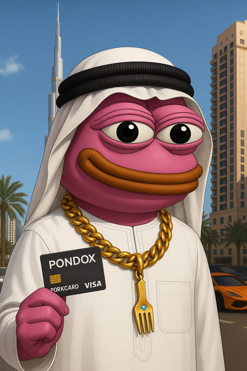 RootkitAlpha's tweet image. IMAGINE…
$PORK IS HEADING TO DUBAI ON BUSINESS 🇦🇪 🐽
💳 #POND0X PORKCARD in hand
💼 Mission: TOP 100 → TOP 10
📈 The flywheel doesn’t sleep
$PNDC $WPOND #dubai #memecoin