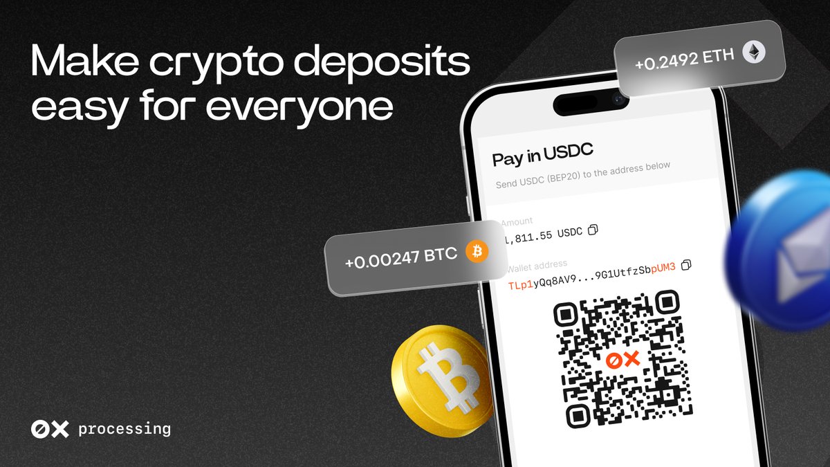 Static Crypto Addresses with 0xProcessing

Make deposit flows simple and reliable with static wallet addresses—perfect for platforms that rely on fast and repeatable top-ups.

With this feature, users receive a fixed crypto address for each supported network. That means less