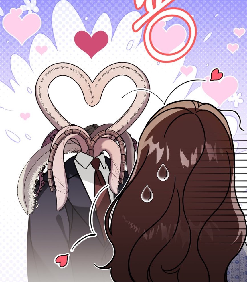 haerusb's tweet image. a new manhwa where the fl had an accident so she now sees her husband’s head as tentacles. It’s so weird but why did i actually like the first chapter that’s been released… it’s weirdly cute💀