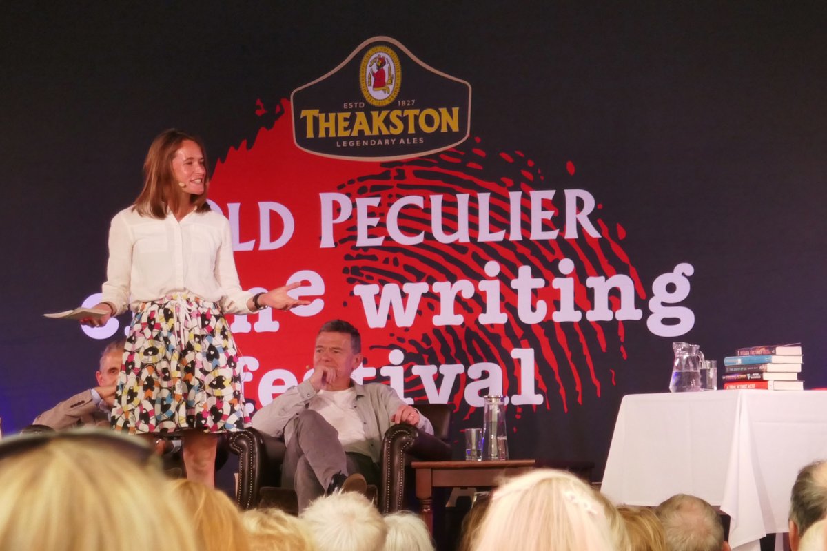 OlgaWojtas's tweet image. Highlight of @HarrogateFest #TheakstonsCrime: cases being pled on behalf of fictional villains in front of Judge Nicola Williams by @DBrucelockhart, Abigail Dean, @imranmahmood777 (who was almost done for contempt of court, or possibly lèse-majesté) and @guymorpuss.