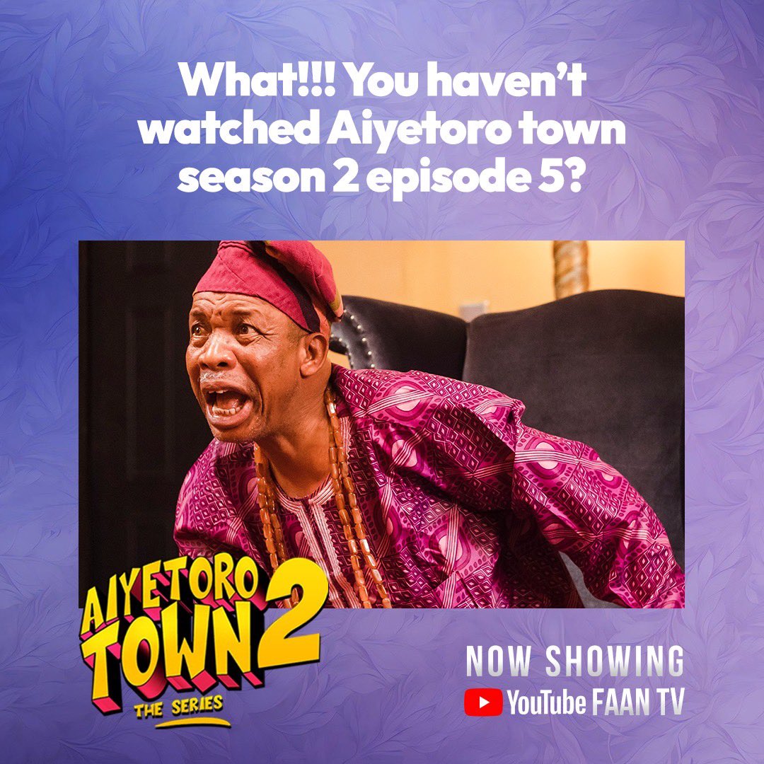 funkeakindele's tweet image. If Babasaka's face could talk...
Every expression is a mood😂
Aiyetoro Town Season 2 episode 5 now showing on FAAN TV YouTube!
Catch up now on FAAN TV YouTube.
Click the link. youtu.be/7NrYF3PRq6w?si…
#AiyetoroTown #FAANTV #WatchNow
