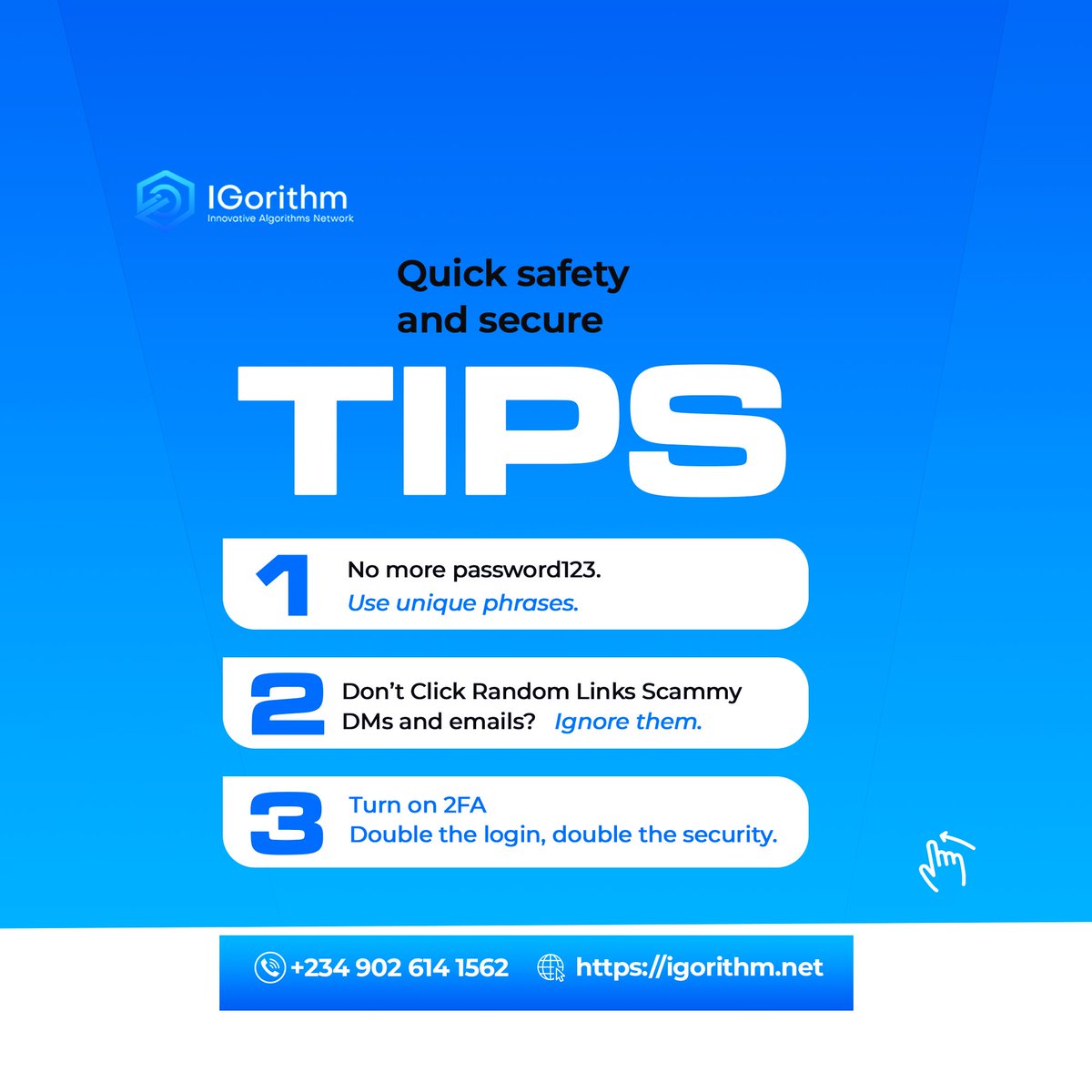 igorithmltd's tweet image. If you’re online, you’re a target.
But cybersecurity doesn’t have to be boring.
Swipe 👉 for smart, simple safety wins.
#DigitalSafety #CyberAware #Igorithm #StaySafeOnline #TechMadeSimple