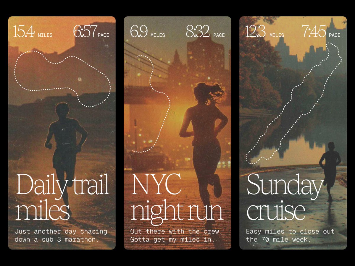 kyleanthony's tweet image. Running app design concept