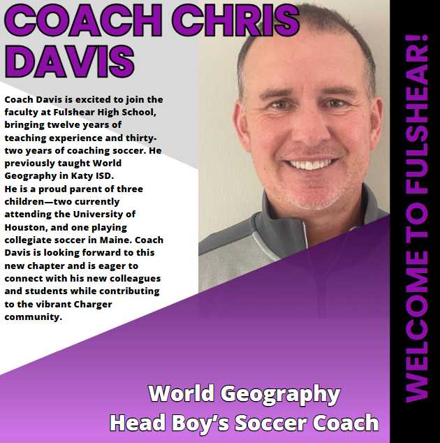 Welcome to the #FulshearFam, Mr. Chris Davis!
