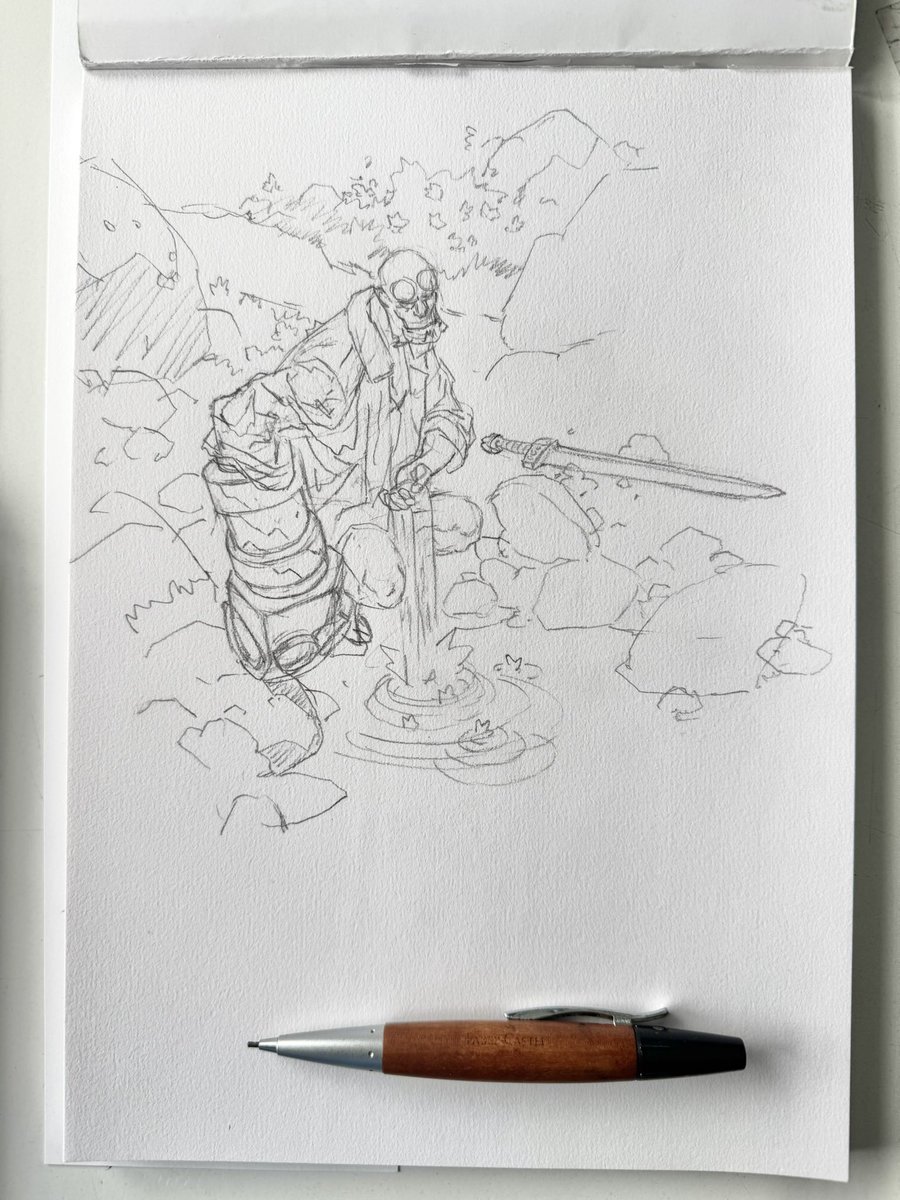duncanfegredo's tweet image. Ditched the pages in favour of a little sketching to try and get out of my bad head space. I should really do this more often. Hellboy, inevitably.