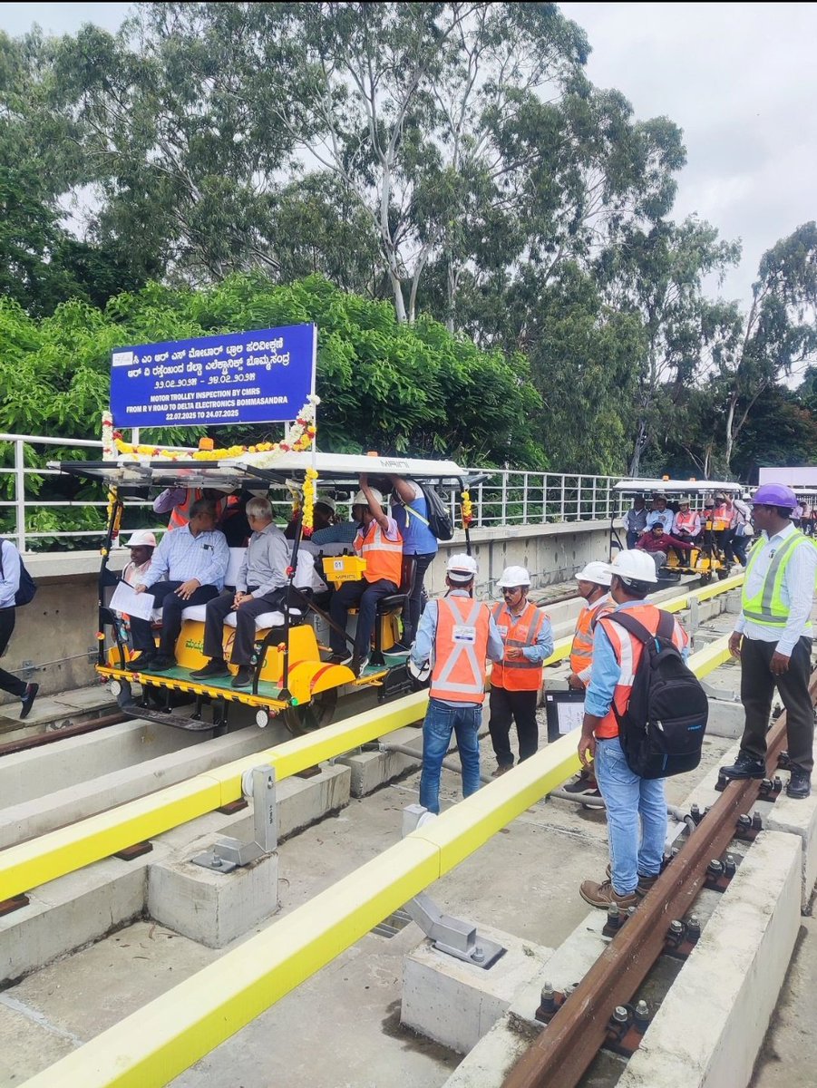 Lallan93806457's tweet image. Yellowline Update: CMRS inspection
@ChristinMP_
@NammaBengaluroo
#NammaMetro