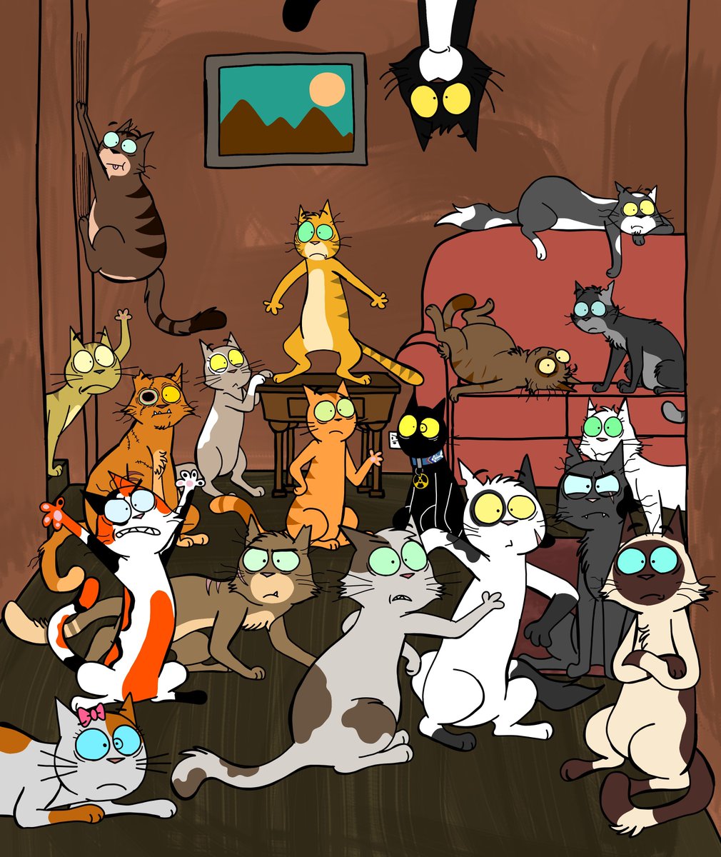 macho_199's tweet image. alley cats in the house