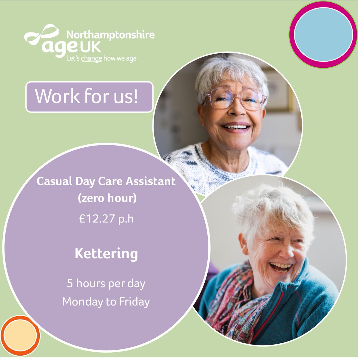 We are looking to #recruit a casual #DayCareAssistant to come and help our clients enjoy their day with us in Kettering. Come and join our small team and get job satisfaction from knowing you are making a positive difference to our day centre clients. bit.ly/4f2qVGF